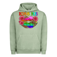 Pigment Oil Green lgbtq kiss me Urban Hoodie - HRA Design Shop