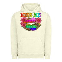 Pigment Pistachio lgbtq kiss me Urban Hoodie - HRA Design Shop