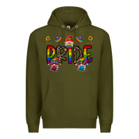 Army Green pride gnome Premium Hoodie - CowhideDigitalArt