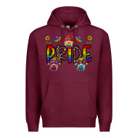 Burgundy pride gnome Premium Hoodie - CowhideDigitalArt