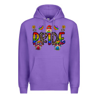 Purple pride gnome Premium Hoodie - CowhideDigitalArt