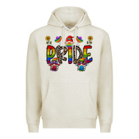 Oatmeal Heather pride gnome Premium Hoodie - CowhideDigitalArt