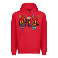 Red pride gnome Premium Hoodie - CowhideDigitalArt