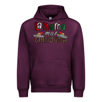Mauve Wine la mama mas chingona Urban Hoodie - CowhideDigitalArt