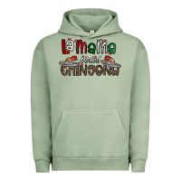 Pigment Oil Green la mama mas chingona Urban Hoodie - CowhideDigitalArt