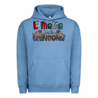 Pigment Pebble Blue la mama mas chingona Urban Hoodie - CowhideDigitalArt