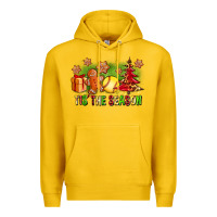 Lemon Tis The Season Christmas With Softball And Gingerbread Man Premium Hoodie - FaDigitalArtStudio