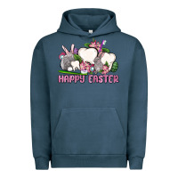 Pigment Midnight Navy Happy Easter teeth Urban Hoodie - OliviaCreatesArt