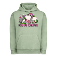 Pigment Oil Green Happy Easter teeth Urban Hoodie - OliviaCreatesArt