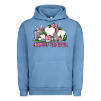 Pigment Pebble Blue Happy Easter teeth Urban Hoodie - OliviaCreatesArt