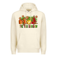 Sandshell Tis The Season Christmas With Softball And Gingerbread Man Premium Hoodie - FaDigitalArtStudio
