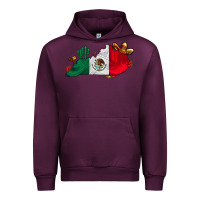 Mauve Wine mexica kentucky Urban Hoodie - CowhideDigitalArt