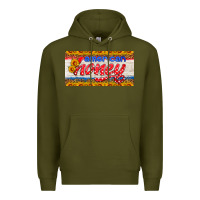 Army Green american honey sunflower license plate Premium Hoodie - HRA Design Shop