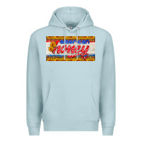 Blue Mist american honey sunflower license plate Premium Hoodie - HRA Design Shop