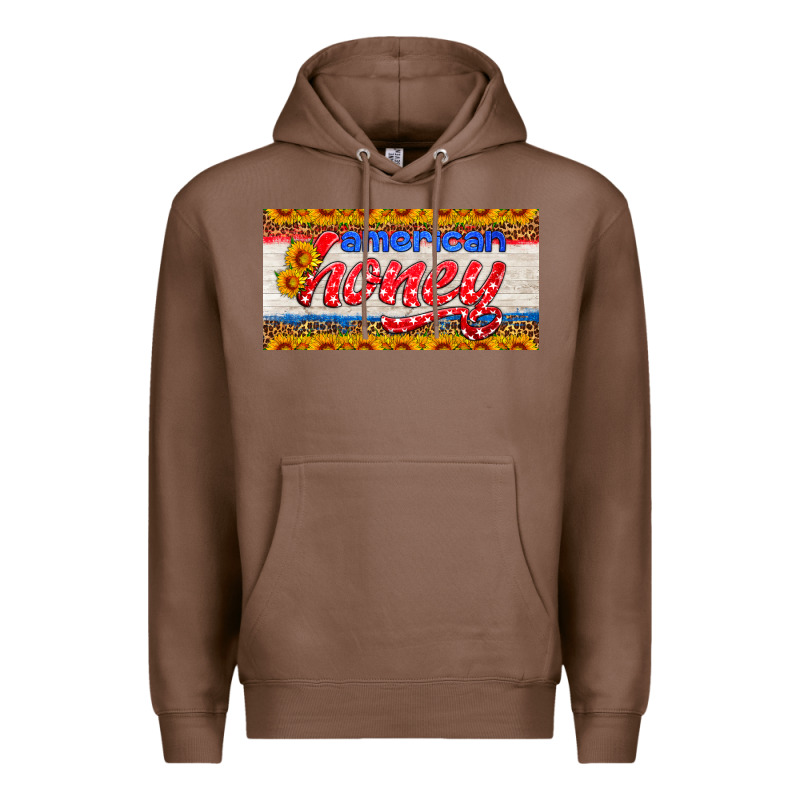 American Honey Sunflower License Plate Premium Hoodie by HRA Design Shop | Teevron