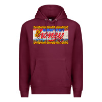 Burgundy american honey sunflower license plate Premium Hoodie - HRA Design Shop