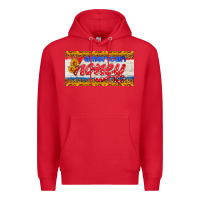 Red american honey sunflower license plate Premium Hoodie - HRA Design Shop