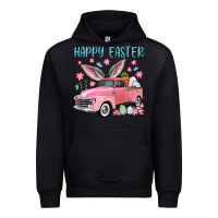Black Happy Easter truck Urban Hoodie - OliviaCreatesArt