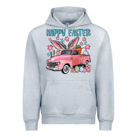 Heather Grey Happy Easter truck Urban Hoodie - OliviaCreatesArt
