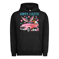 Pigment Black Happy Easter truck Urban Hoodie - OliviaCreatesArt