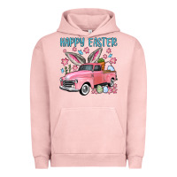 Pigment Salmon Happy Easter truck Urban Hoodie - OliviaCreatesArt