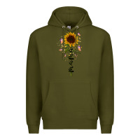 Army Green mama sunflower Premium Hoodie - RacoonDesign