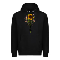 Black mama sunflower Premium Hoodie - RacoonDesign