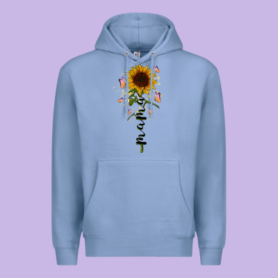 Mama Sunflower Premium Hoodie Designed By Racoondesign