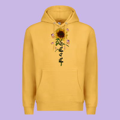 Mama Sunflower Premium Hoodie Designed By Racoondesign