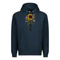 Navy mama sunflower Premium Hoodie - RacoonDesign