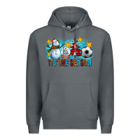 Rock Tis The Season Christmas With Soccer Ball And Snowman Premium Hoodie - FaDigitalArtStudio