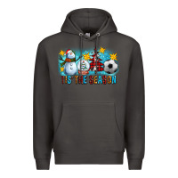 Smoke Tis The Season Christmas With Soccer Ball And Snowman Premium Hoodie - FaDigitalArtStudio
