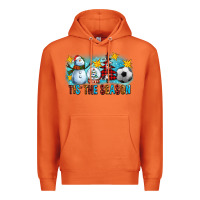 Carrot Tis The Season Christmas With Soccer Ball And Snowman Premium Hoodie - FaDigitalArtStudio