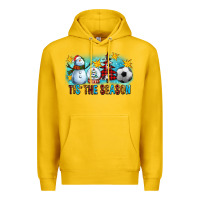 Lemon Tis The Season Christmas With Soccer Ball And Snowman Premium Hoodie - FaDigitalArtStudio