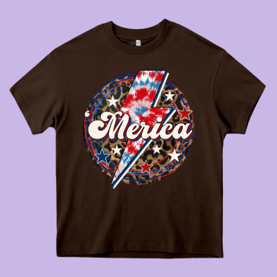 Western Merica Patriotic 4th Of July Heavy Core Tee Designed By Lillyallendesigns