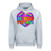 Heather Grey be who you are Urban Hoodie - HRA Design Shop