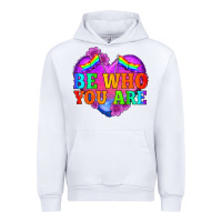White be who you are Urban Hoodie - HRA Design Shop