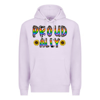Lilac proud ally Premium Hoodie - CowhideDigitalArt