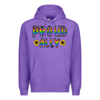 Purple proud ally Premium Hoodie - CowhideDigitalArt