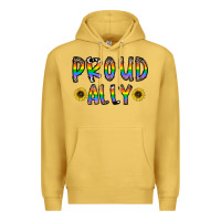 Antique Gold proud ally Premium Hoodie - CowhideDigitalArt