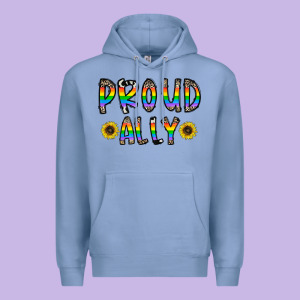 Proud Ally Premium Hoodie Designed By Cowhidedigitalart