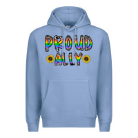 Colony Blue proud ally Premium Hoodie - CowhideDigitalArt