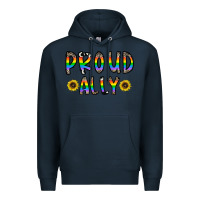Navy proud ally Premium Hoodie - CowhideDigitalArt