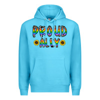 Ocean Blue proud ally Premium Hoodie - CowhideDigitalArt