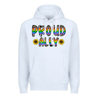 White proud ally Premium Hoodie - CowhideDigitalArt