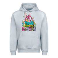 Heather Grey Happy Easter toddler car Urban Hoodie - OliviaCreatesArt