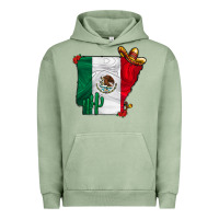 Pigment Oil Green mexica oklahama Urban Hoodie - CowhideDigitalArt