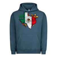 Pigment Midnight Navy mexica texas Urban Hoodie - CowhideDigitalArt