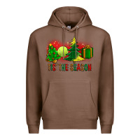 Chestnut tis the season christmas with tennis ball and tree cookie Premium Hoodie - FaDigitalArtStudio