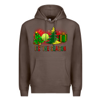 Coffee tis the season christmas with tennis ball and tree cookie Premium Hoodie - FaDigitalArtStudio